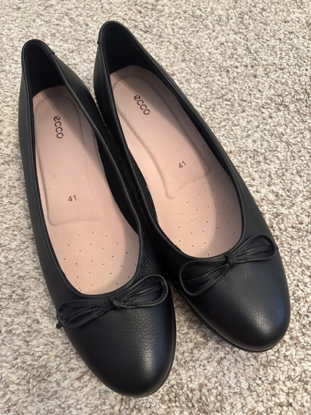 ECCO Touch Ballerina 2.0 Flat (Women) Size 41 Black Like New